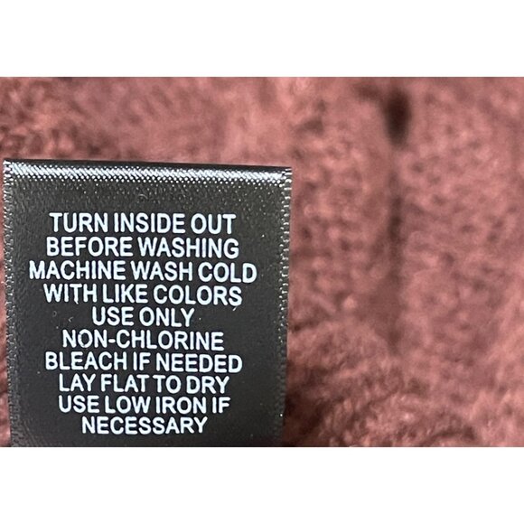 New Chelsea & Violet Pom Sweater Brick Red Size M Medium Mock Neck - Picture 6 of 6